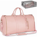 Buy now Ytonet Garment Duffle Bags for Travel, Convertible Carry On Garment Bag for Women, Large PU Leather Foldable Travel Bag with Shoe Pouch, 2 in 1 Hanging Suitcase Dress Suit Travel Bags, Pink Pink Tote at indiglob india
