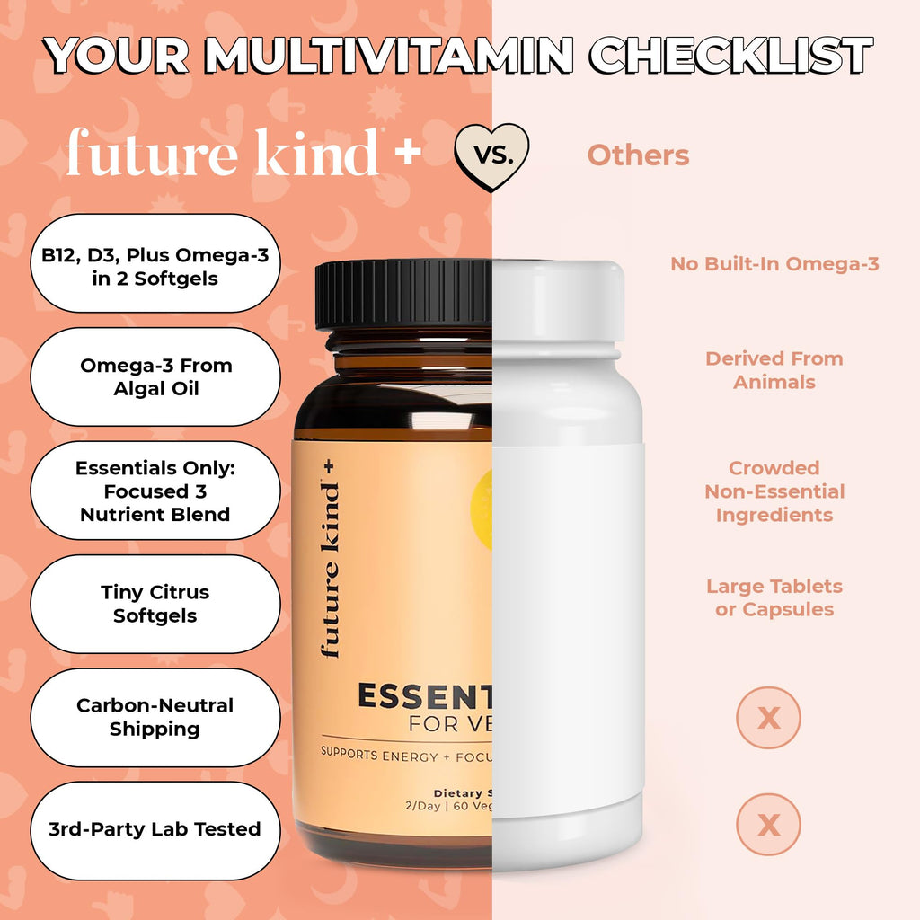 Future Kind 3-in-1 Daily Multivitamin for Women & Men, Vegan, 60ct
