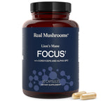Real Mushrooms Lion's Mane Capsules, Brain, Focus and Cognition, 120ct | Organic Lion's Mane Extract for Wellness, Focus, Clarity Support, Vegan Non-GMO Powder, Daily Use, Verified Beta Glucans