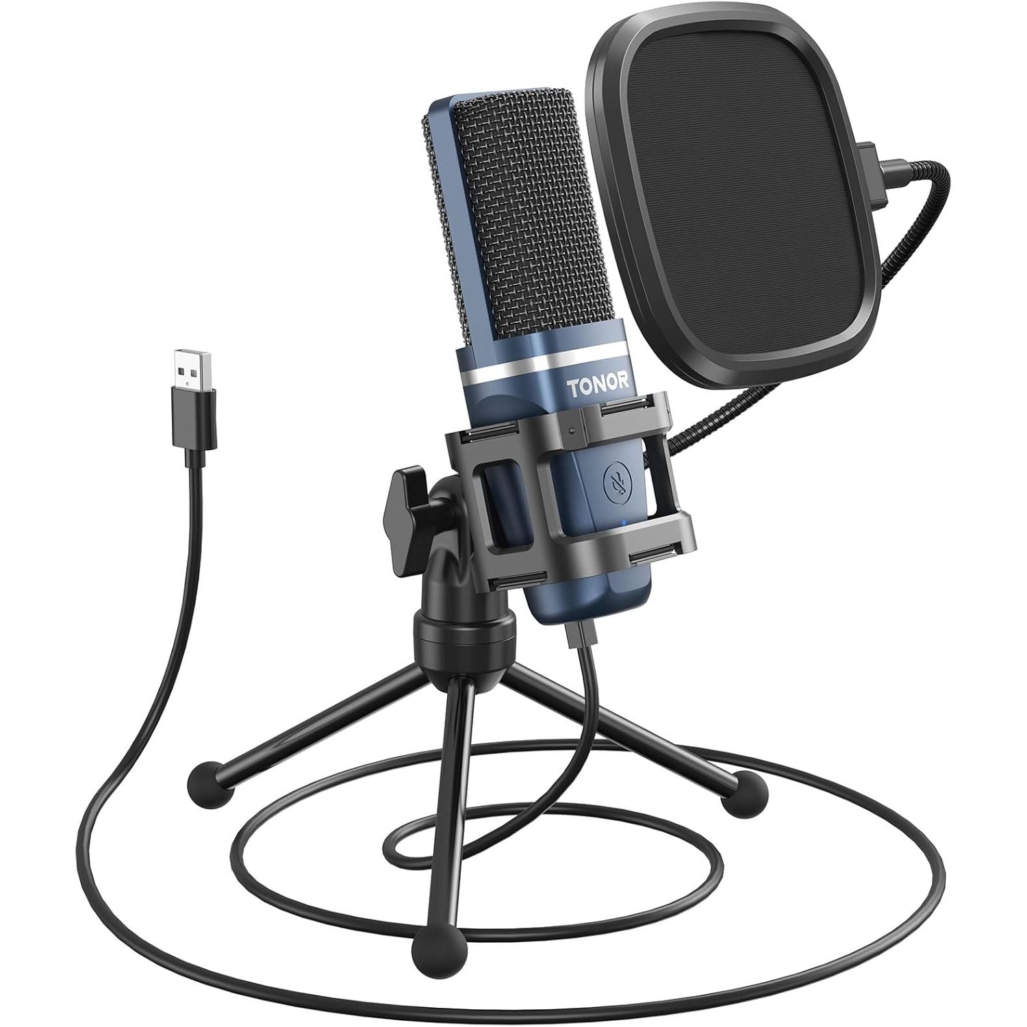 Buy now TONOR TC-777 Podcast Microphone, USB Computer Microphone, Cardioid Condenser PC Mic with Tripod Stand and Pop Filter for Podcasting, Streaming, Vocal Recording, Compatible with PC & Laptop, PS4/5 TC-777 at indiglob india