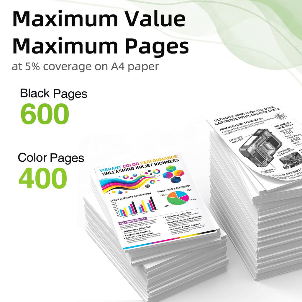 65XL Ink Cartridge Replacement for HP 65 XL(Black Color Combo 2 Pack) HP65