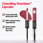 Buy now Revlon Liquid Lipstick with Clear Lip Gloss, ColorStay Overtime Lipcolor, Dual Ended with Vitamin E, 040 Forever Scarlet, 0.07 Fl Oz at indiglob india