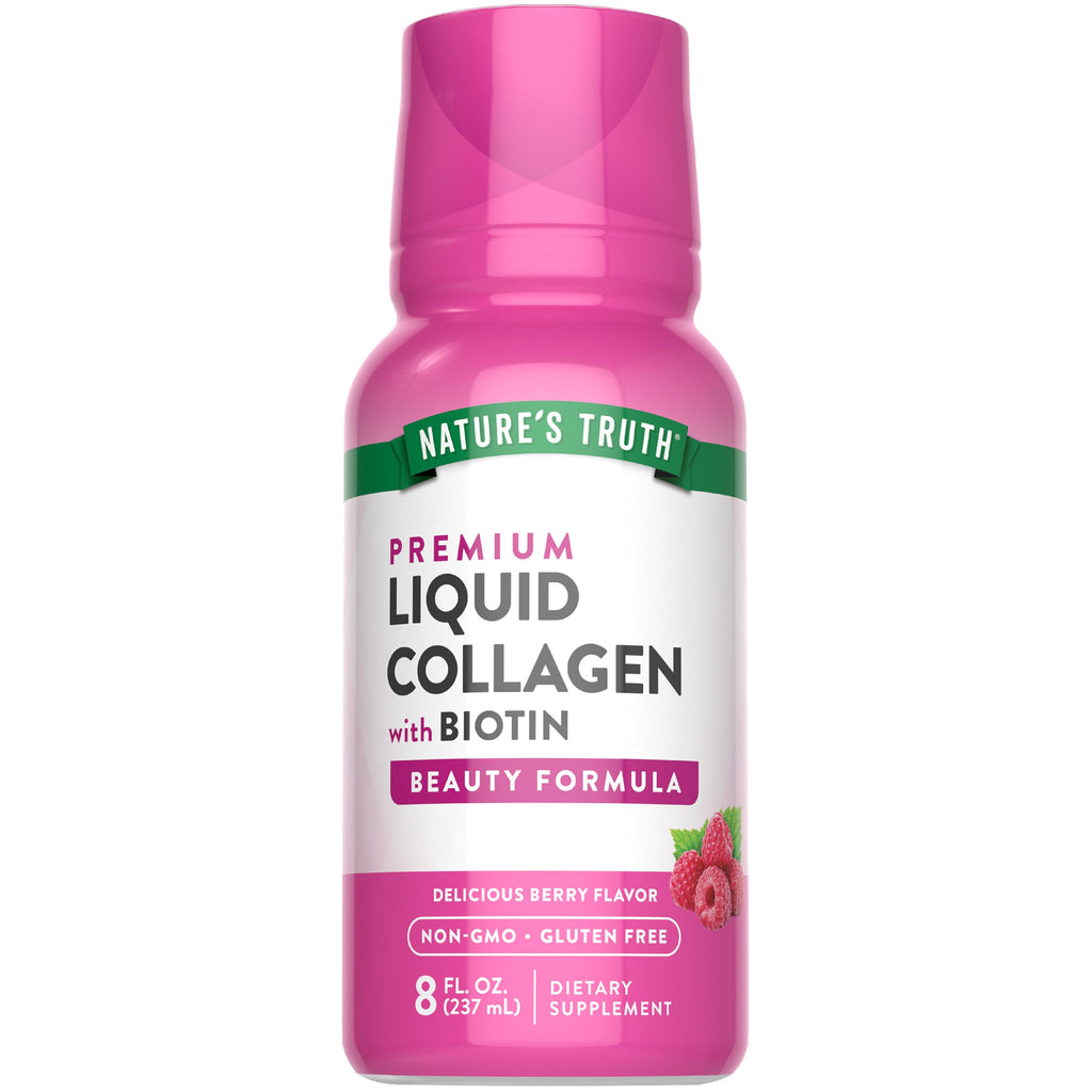 Nature's Truth Liquid Collagen Supplement with Biotin | Type 1 & 3