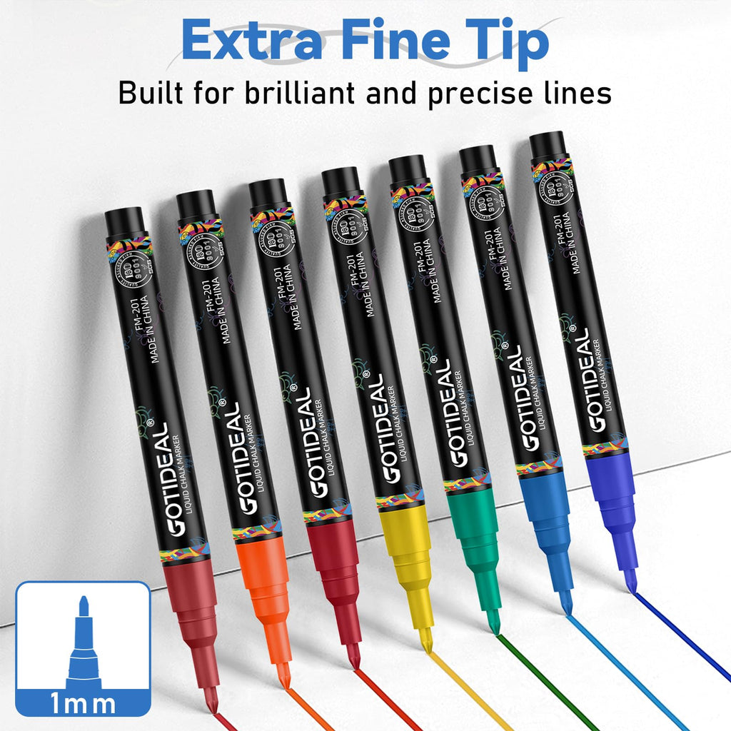 GOTIDEAL Fine Tip Liquid Chalk Markers for Blackboard, chalkboard markers