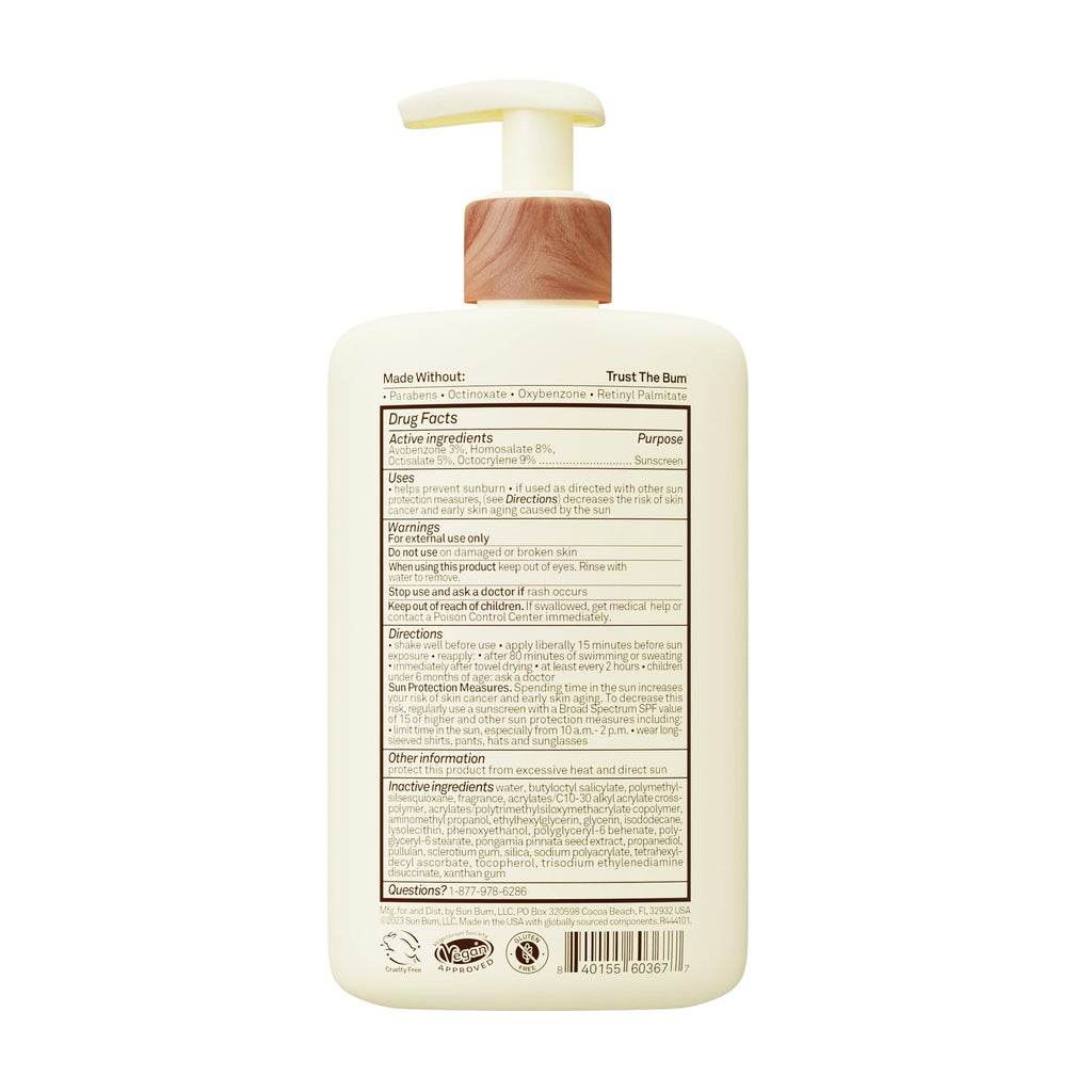 Buy now Sun Bum Daily SPF 50 Sunscreen Body Lotion - Broad Spectrum Moisturizing Sunscreen with Vitamin E - Vegan and Hawaii 104 Act Compliant (Without Octinoxate & Oxybenzone) - Dermatologist Tested - 8 oz at indiglob india