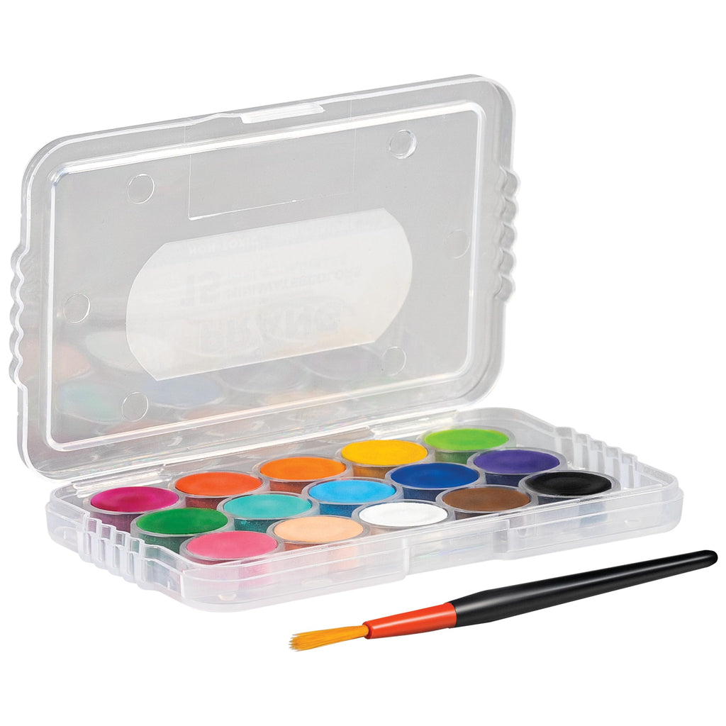 Prang Mini Watercolor Paint Set, 15 Assorted Colors, 1 Count