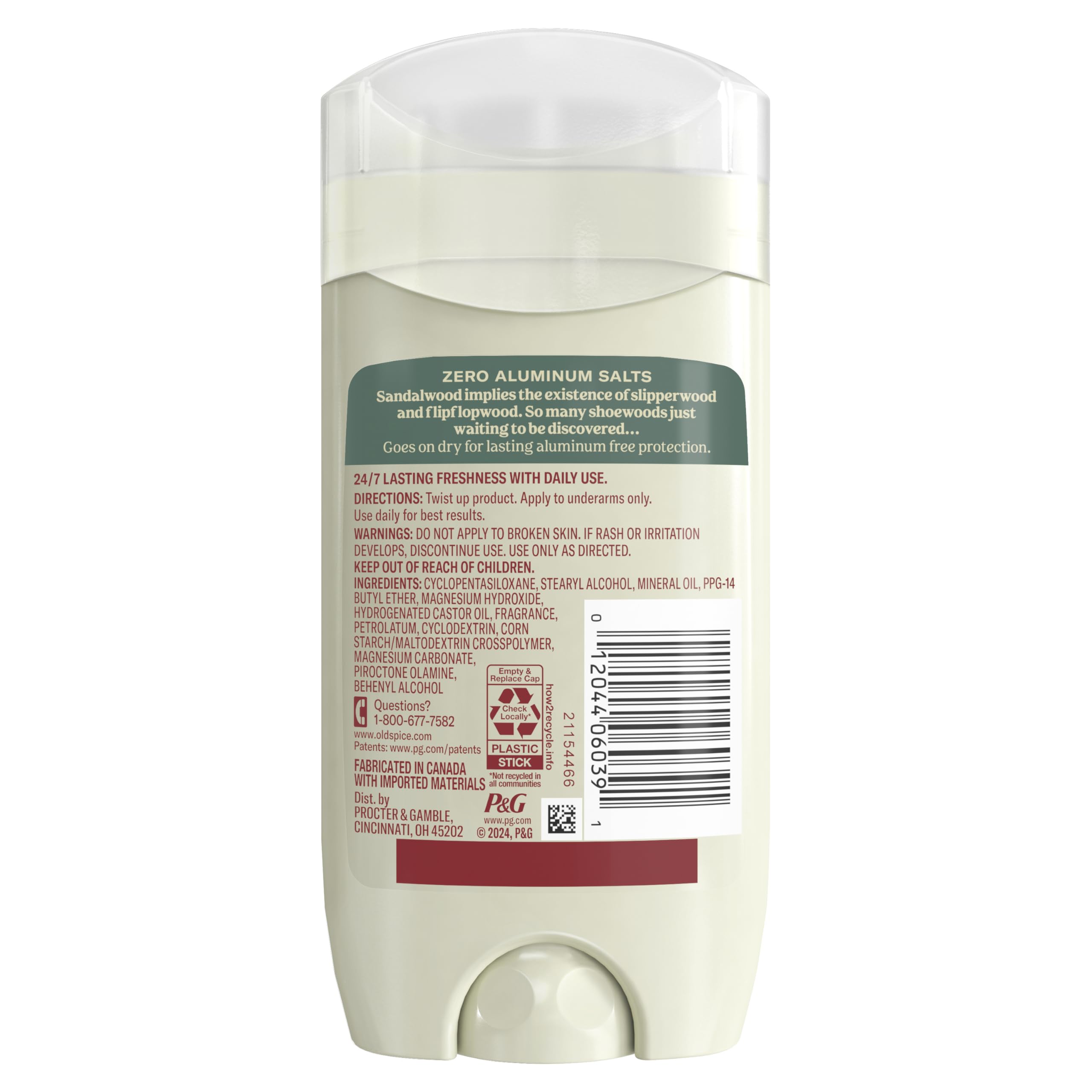 Old Spice GentleMan's Aluminum Free Dry Feel Deodorant for Men, 24/7 Lasting Freshness, Gentle on Skin with Skin Conditioners, Sandlewood + Aloe Scent, 3.0 oz