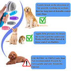 Self Cleaning Slicker Brush - Cat Brush Skin-Friendly Deshedding Grooming Massaging Tool for Long & Short Haired Pets, Cat Hair Brushes Removes Undercoat for Dogs Cats Rabbits-UPGRADED (2Pack Blue)