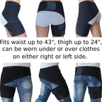 Buy now Hip Brace for Sciatica Pain Relief - Compression Support Wrap for Thigh Injury, Pulled Groin Muscles, Lower Back Pain, Hip FleÑ…Ð¾r Strain, Hamstring Pull, Sacroiliac SI Joint, Sciatic Nerve, Labral Tear - Stabilizer for Men, Women at indiglob india