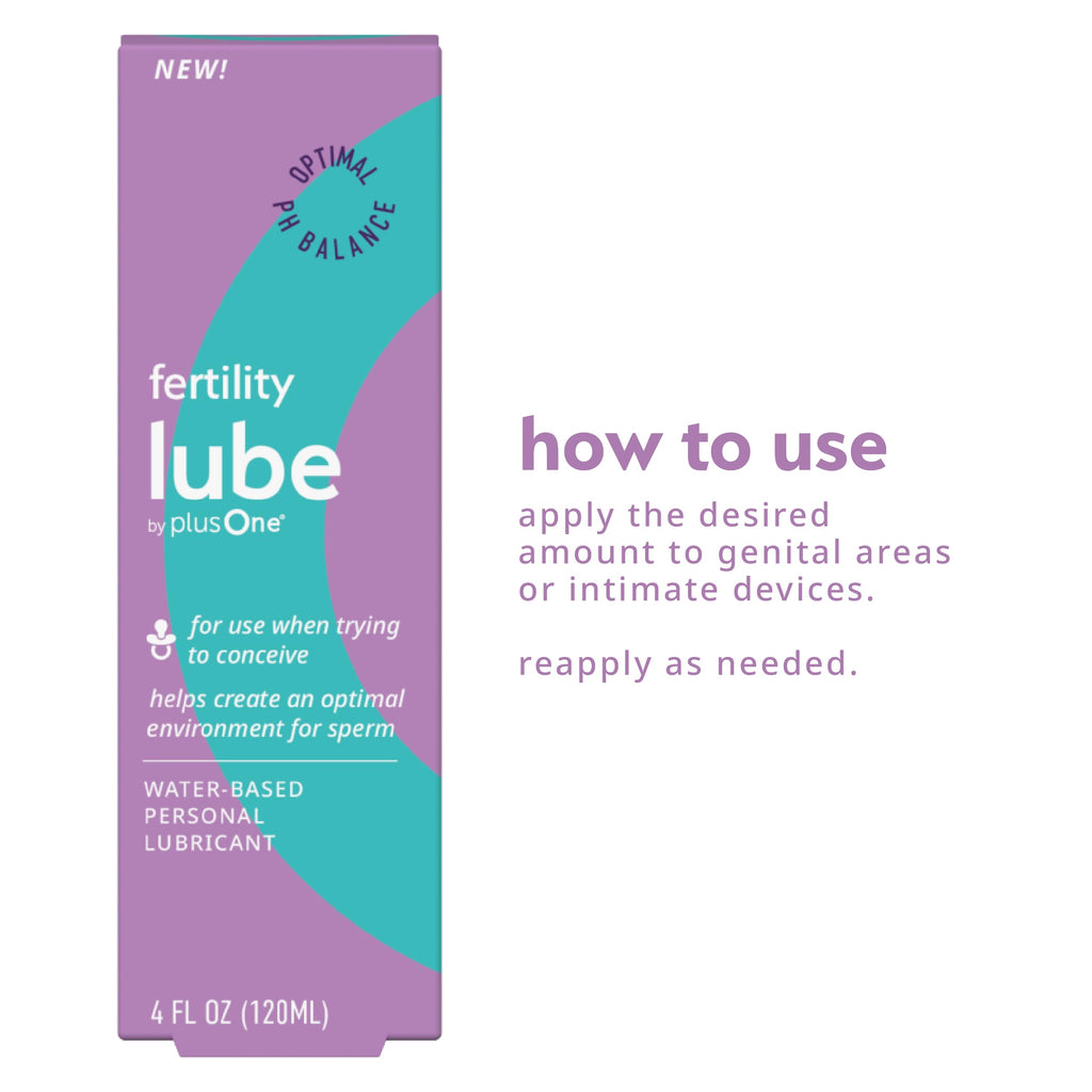 plusOne Fertility Lube - Sperm-Friendly Personal Lubricant, 4 fl oz