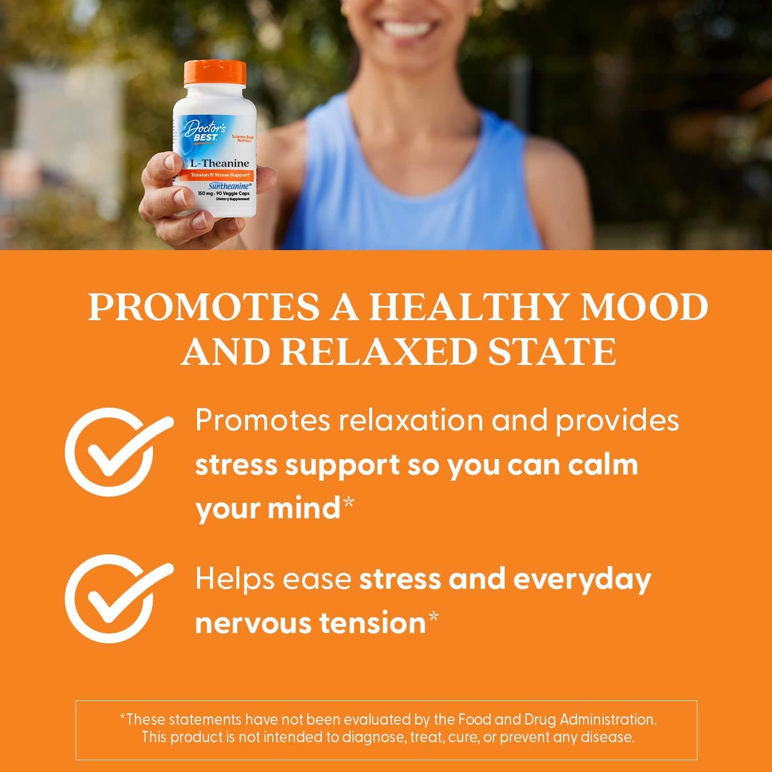 Buy now Doctor's Best L-Theanine Contains Suntheanine, Helps Reduce Stress & Sleep, Non-GMO, Gluten Free, Vegan, 150 mg (DRB-00197), 90 Count at indiglob india