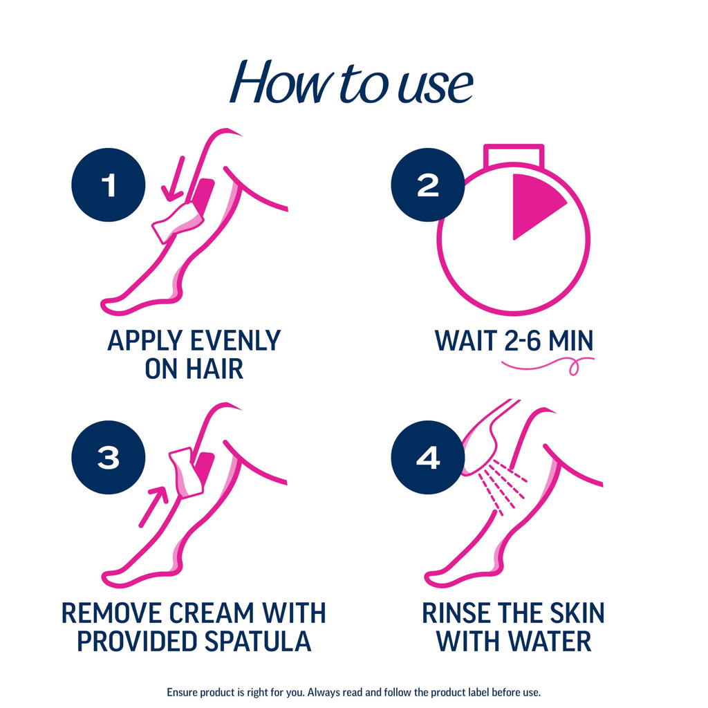 VEET Professional 2 Minute Cream for All Skin Types with Shea Butter, Effective Full Bikini & Pubic Hair Removal, Dermatologically Tested, 13.5 FL OZ Bottle w/Spatula