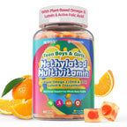 Methylated Multivitamin for Teen & Kids, Boys & Girls Vitamins Gummies 4-19 | 5-MTHF Methylfolate, Methyl B12, Omega3, Multi-Minerals, Teen Focus & Energy, Growth, Skin, Eye & Immune Support, Sugar-Free