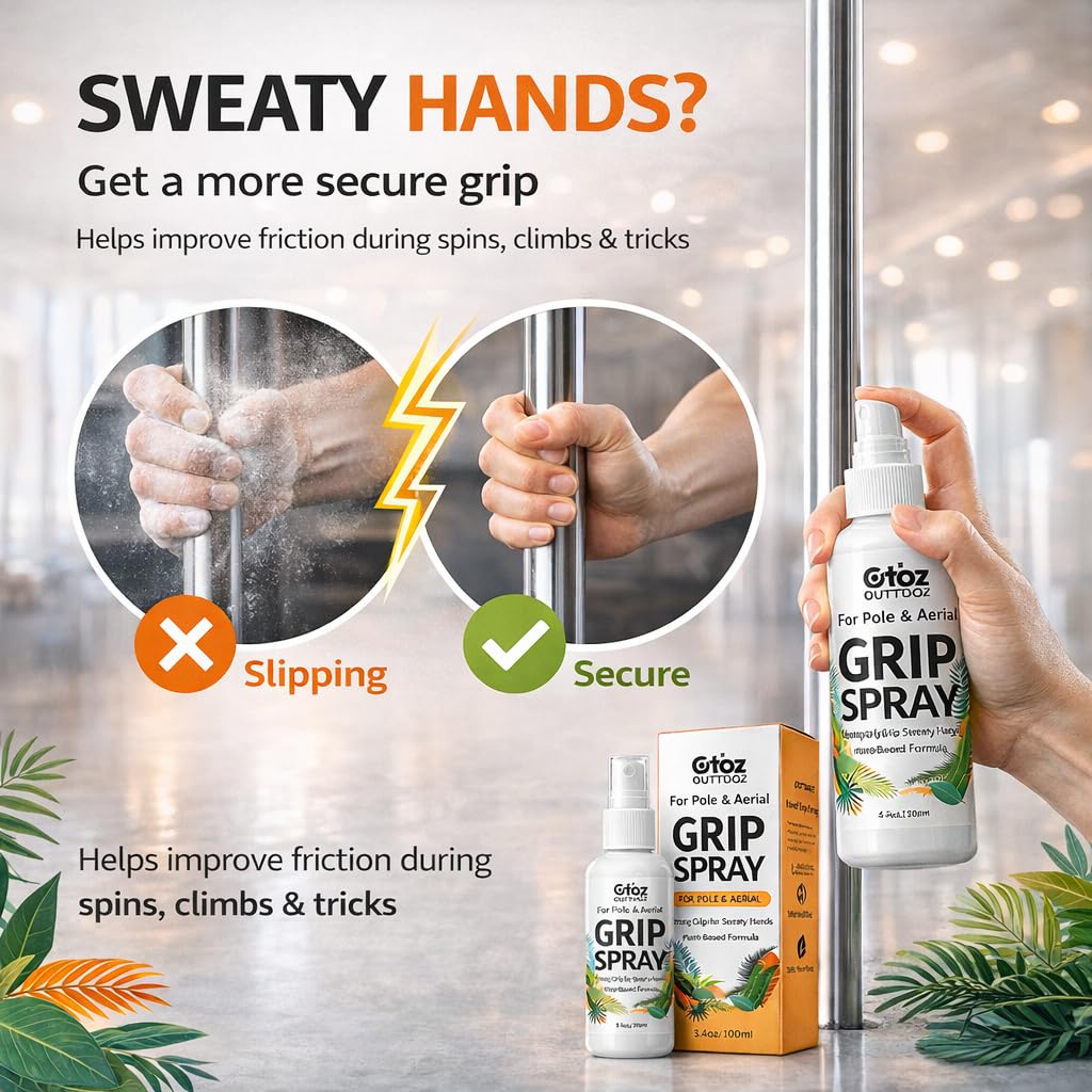 Pole Grip Spray for Pole Dance & Aerial, Sticky Grip Plant Based