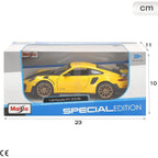 Buy now Maisto Porsche 911 GT2 RS Yellow with Carbon Hood and Gold Wheels Special Edition 1/24 Diecast Model Car at indiglob india
