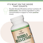 Rhodiola Rosea 500mg, Standardized, Stress, Focus + Energy, 120 Capsules | Stress, Focus + Energy Supplement, Verified Rosavin/Salidroside Ratio, Calm Energy (No Jitters), Vegan, 4-Month Supply