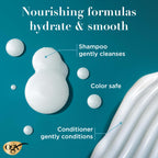 OGX Nourishing + Coconut Milk Shampoo & Conditioner Set, 2 x 13 fl. oz | Hydrates & Softens Hair, Lipi Pro Shield Technology, Creamy Coconut Milk, White Peach & Shea Butter Scent