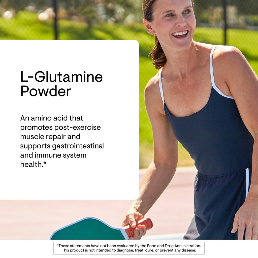 THORNE L-Glutamine Powder, Amino Acid Supplement, 90 Servings | Supports Immune System & GI Health, Promotes Post-Exercise Muscle Cell Repair*, Gluten-Free, NSF Certified for Sport