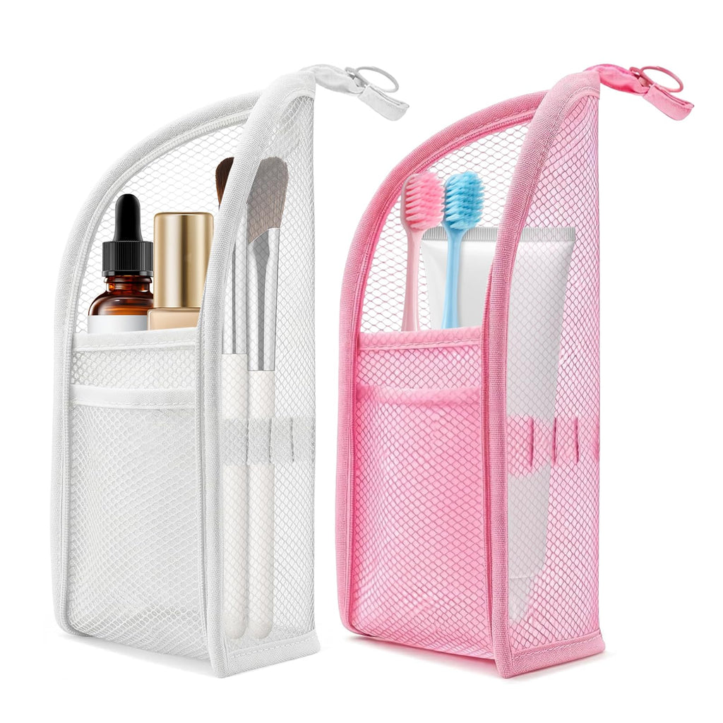 Standing Makeup Bag, Waterproof Foldable Travel Toiletry Bag, 2 Pack
