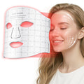 FDA-Cleared LED Light Therapy Mask, 7-Color Red Light Therapy for Face Anti-Aging, Wrinkle Reduction & Acne, Rechargeable Soft Silicone Home Skincare Device
