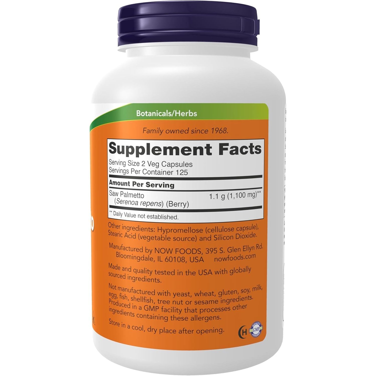 Buy now NOW Foods Supplements, Saw Palmetto Berries (Serenoa repens) 550 mg, Men's Health*, 250 Veg Capsules at indiglob india