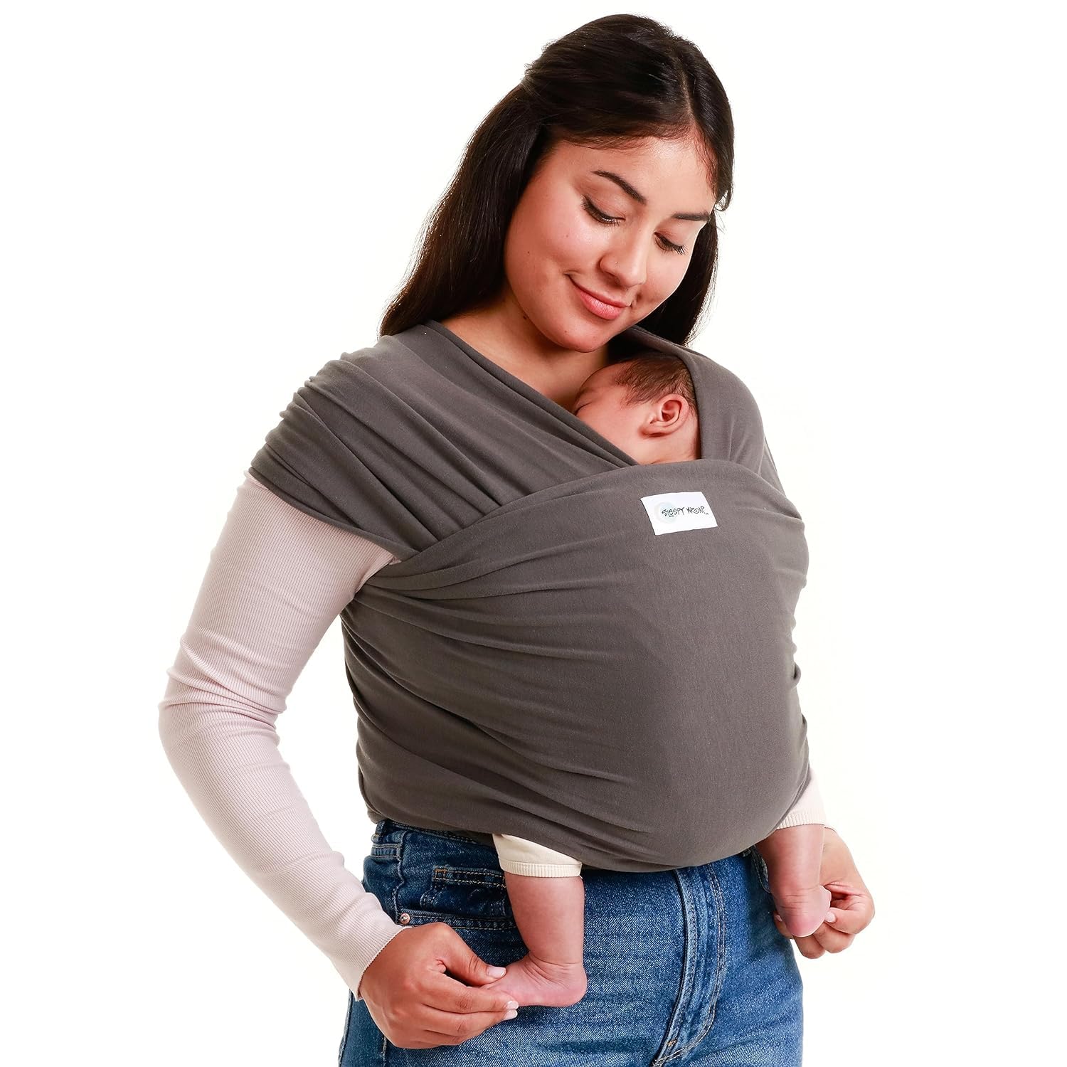 Buy now Sleepy Wrap Stretchy Ergonomic Baby Carrier Sling for Newborns to Toddlers - Hands-Free Lightweight Baby Wrap 7-35 lbs (Dark Gray) Cotton-Poly Blend Dark Grey at indiglob india