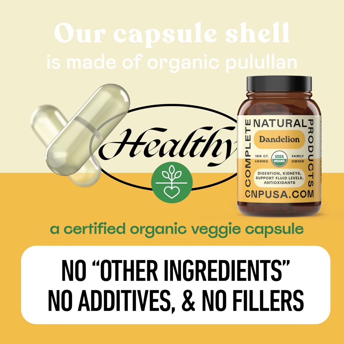 CNP | Dandelion Root Capsules 600mg - Liver Detox, Digestive Cleanse Aid