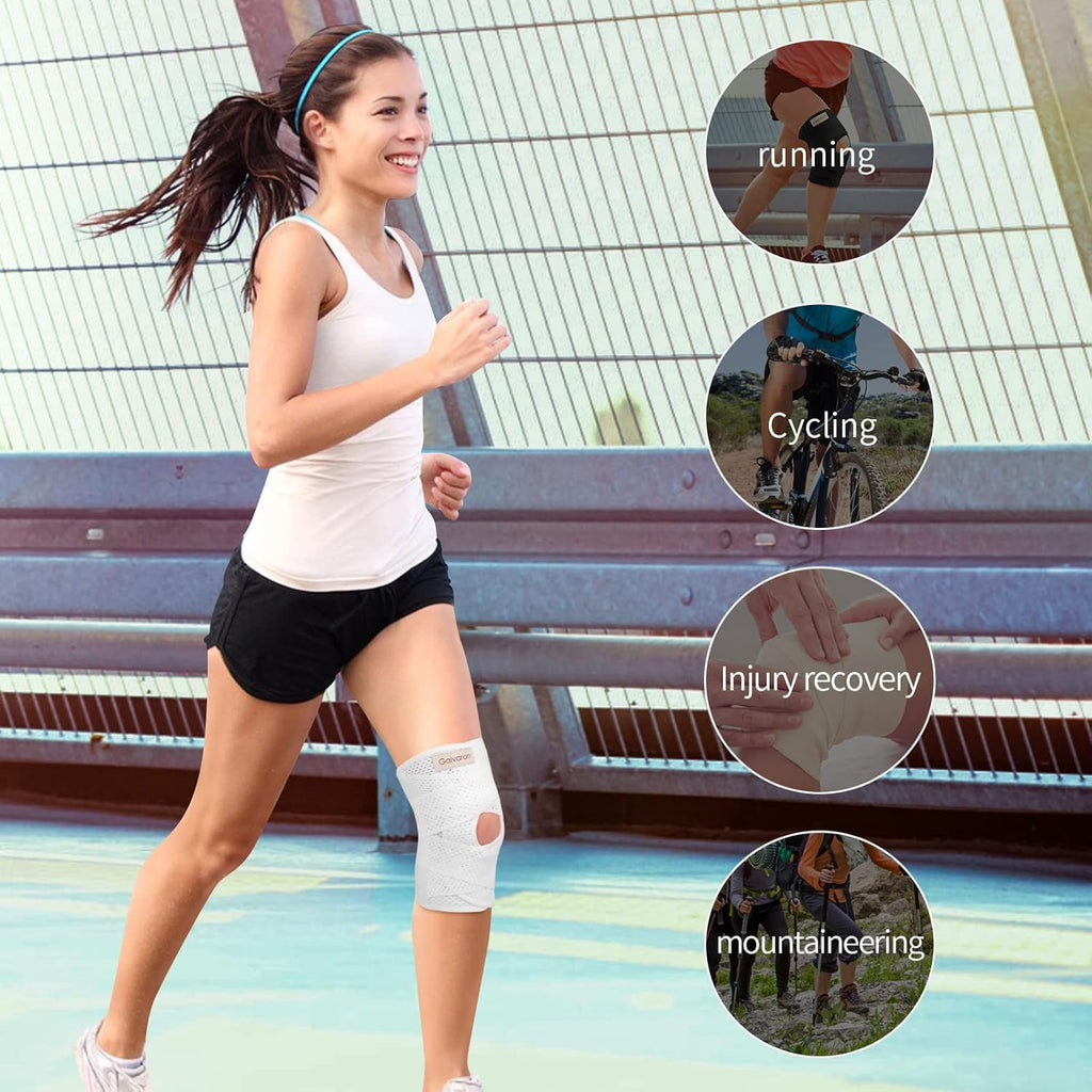 Buy now Galvaran Knee Brace with Side Stabilizers for Meniscal Tear Knee Pain ACL MCL Arthritis Injuries Recovery, Breathable Adjustable Knee Support for Men and Women at indiglob india