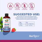 MaryRuth's Prenatal & Postnatal Iron Liquid, Sugar Free, Vegan, 15.22 Fl Oz | Bioavailable Ferrochel, Red Blood Cell Production, Sugar Free, Vegan, Non-GMO