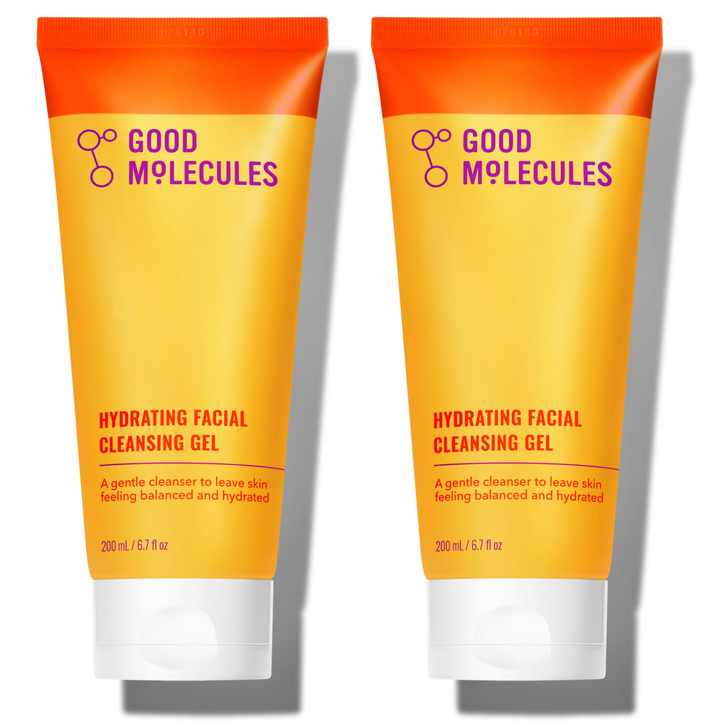 Good Molecules Hydrating Facial Cleansing Gel, Gentle Face Wash, 6.7 fl oz | Gentle daily face wash that removes impurities without stripping skin. Boosts hydration. All skin types.
