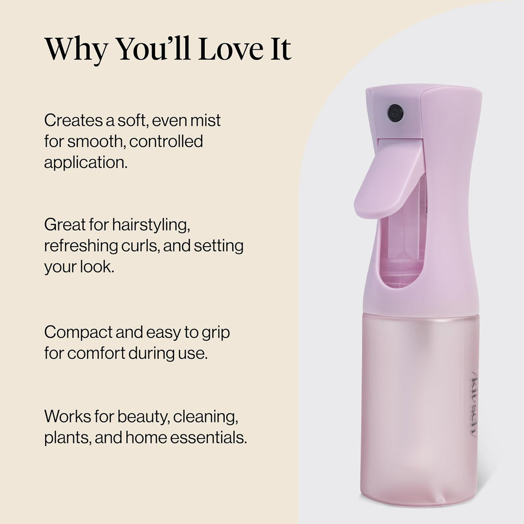Buy now Kitsch Spray Bottle for Hair - Continuous Water Mister with Ultra Fine Mist for Hairstyling, Barbers, Salons, Cleaning, Plants, Versatile Spray Bottles - Made from Recycled Plastic - Sheer Violet, 5oz at indiglob india