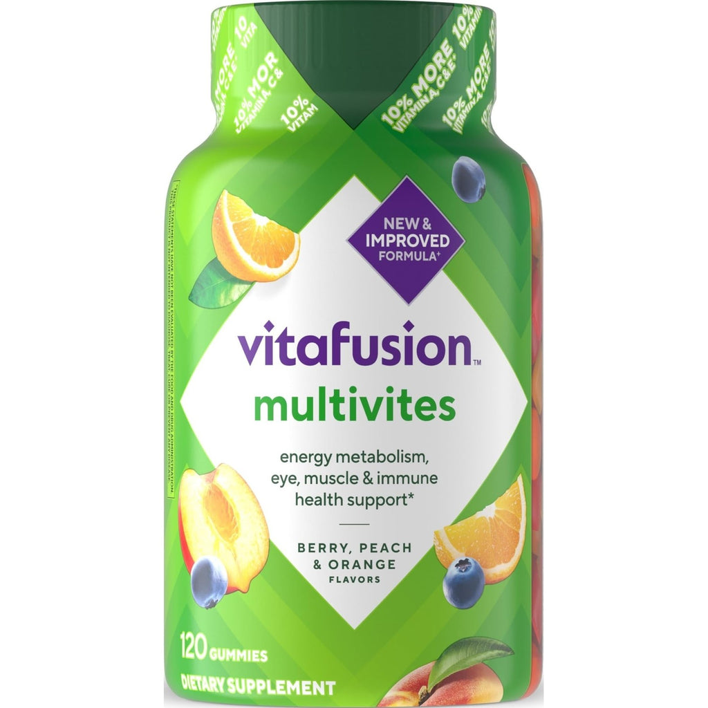 Vitafusion Multivitamin Gummies | 120 Adult Gummy Vitamins | for Men & Women | Assorted Fruit Flavors | Gluten and Dairy-Free Supplement