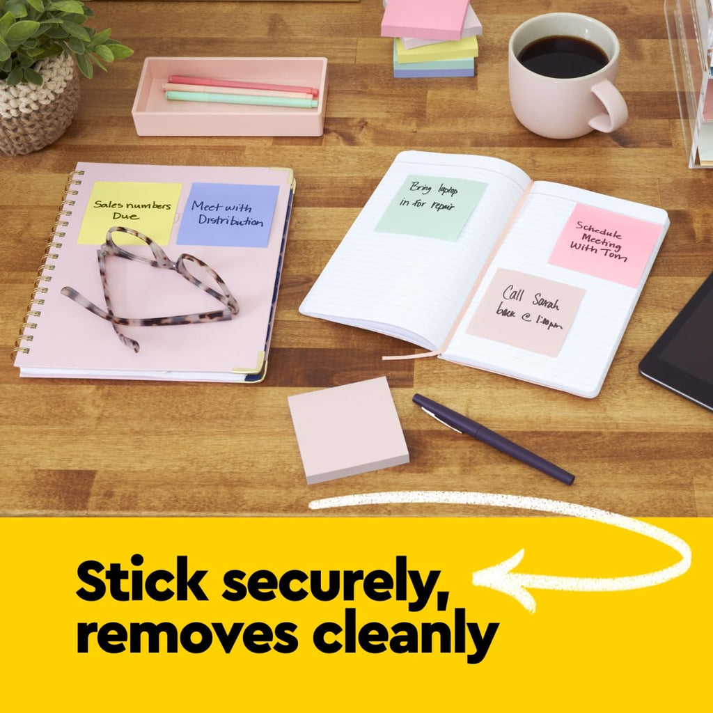 Post-it Notes, 1 /3/8 x 1 7/8 in, 12 Sticky Notes Pads, 100 Sheets per Pad, Canary Yellow, The Original Post-it Note, School Supplies and Oﬃce Products