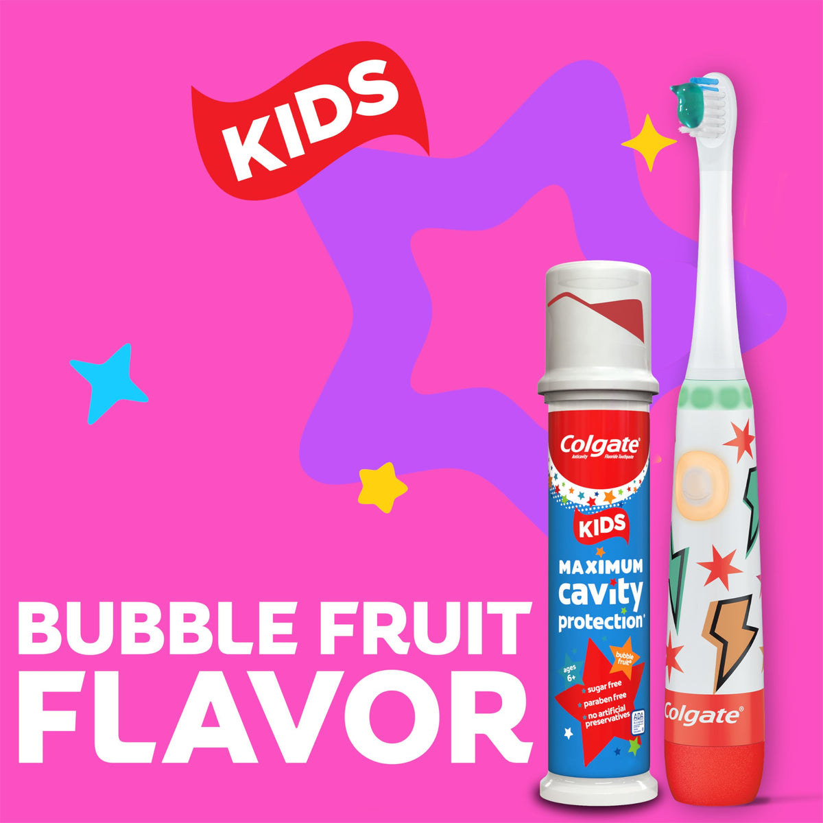 Colgate Kids Toothpaste Pump with Fluoride, Bulk 6 Pack, 4.4 oz