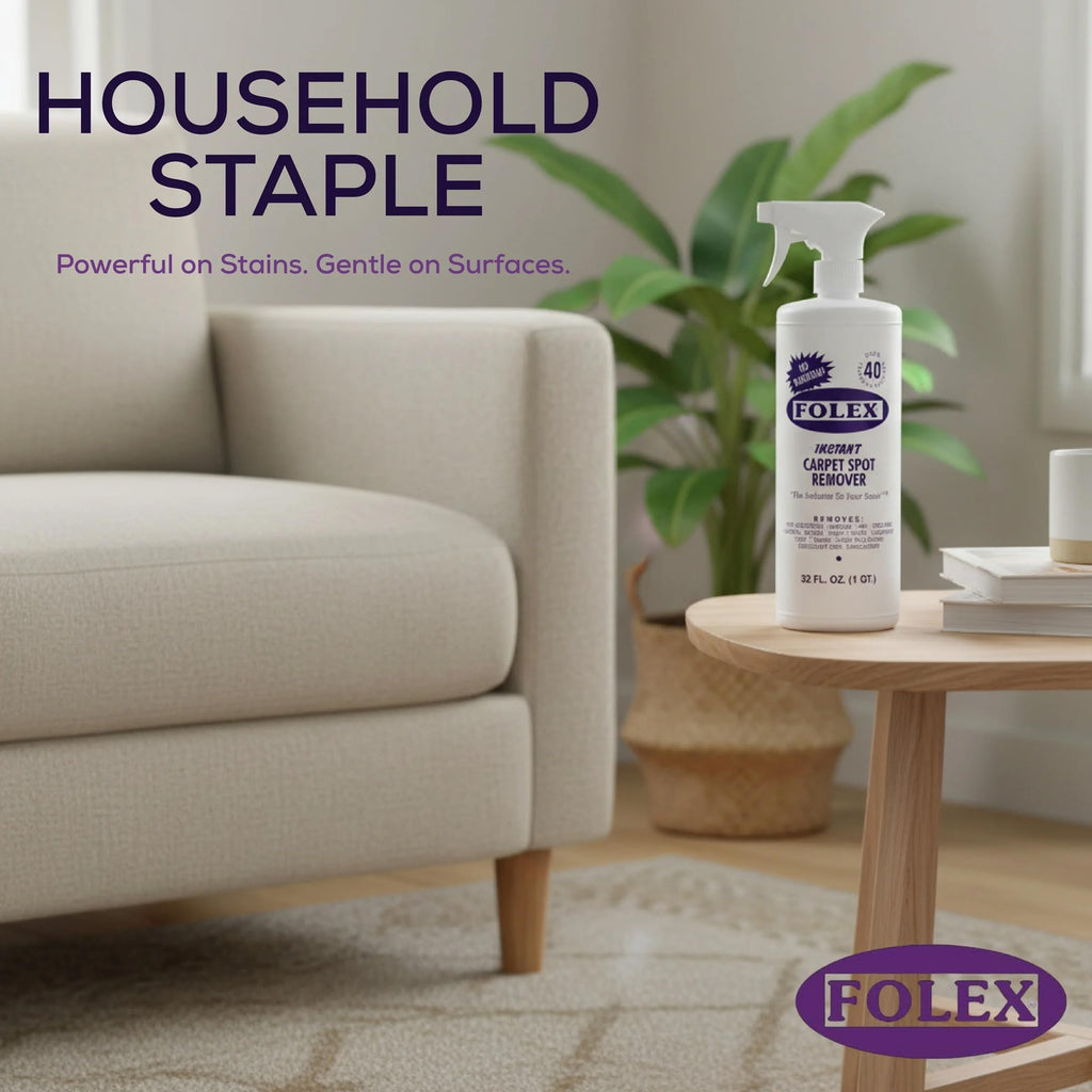 FOLEX Instant Carpet Spot Remover Carpet Cleaner - 32 oz - Removes Pet Accidents, Grease, Red Wine and More