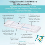 Buy now McMaster Method Microscope Slide - FEC (Fecal Egg Count) or Worm Count, Double Chamber Slide for Parasite Testing and Management in Horses, Sheep, Goats and Cattle at indiglob india