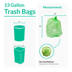 Reli. Biodegradable 13 Gallon Trash Bags | 100 Count | Green
