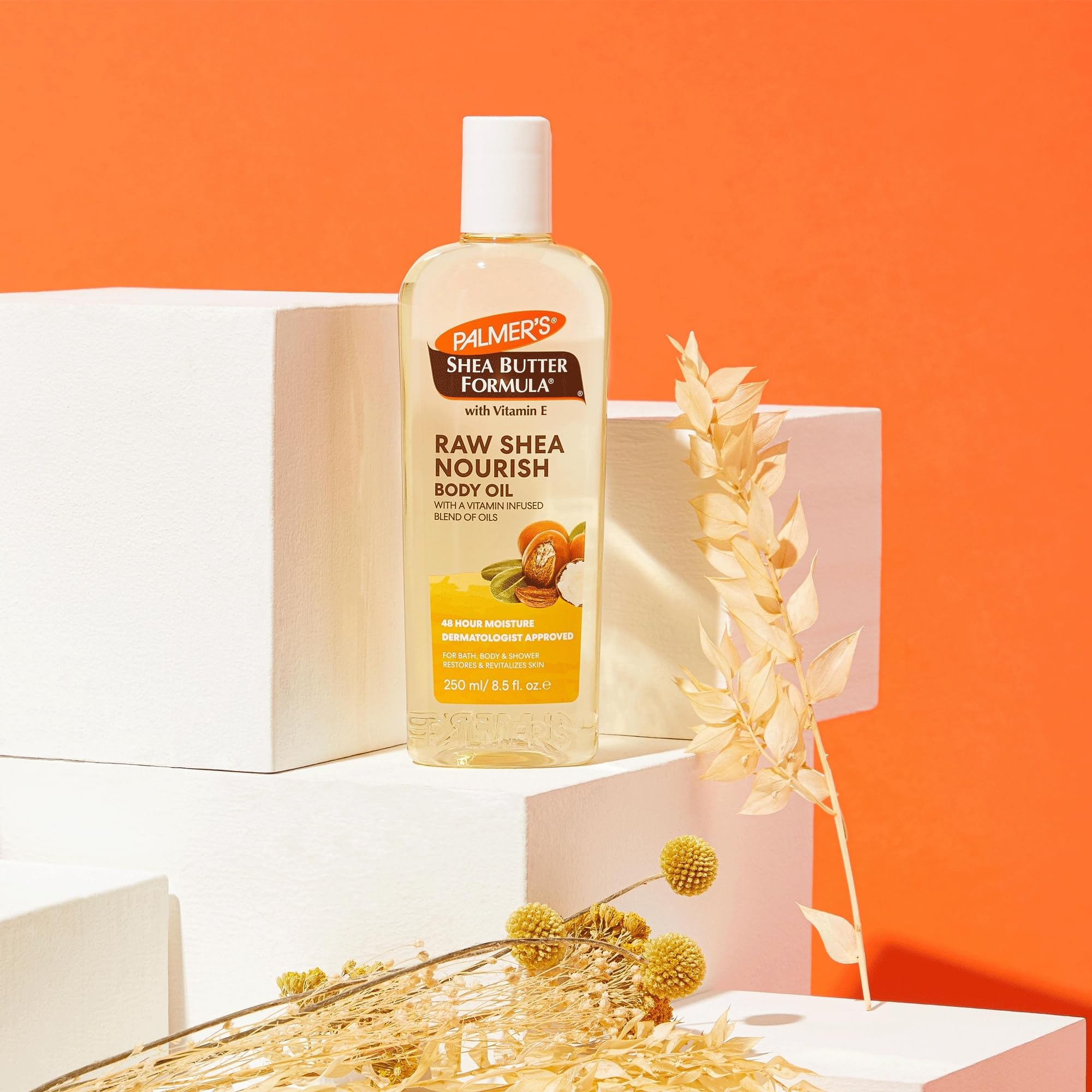 Palmer's Shea Formula Raw Shea Body Oil with Vitamin E, Deep Body Moisturizer to Soothe & Nourish Dry, Sensitive & Eczema-Prone Skin, 8.5 oz (Pack of 12)