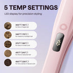 Wavytalk Steam Hair Straightener Steam Sesh for Less Heat Damage, Flat Iron | Detachable Comb, Steam Nourishes, Speeds Straightening, Fights Humidity & Frizz, Nano Titanium 1.38'' Plate, 5 Heat, Pink