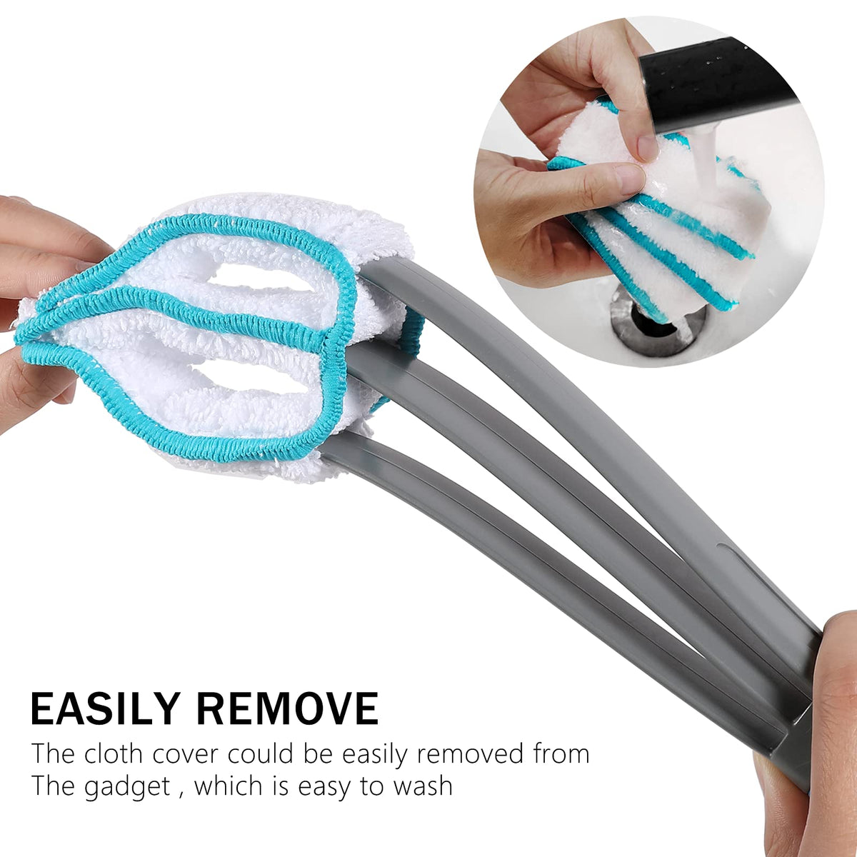 SetSail Blind Duster, Window Cleaner Duster Brush with 5 Microfiber Sleeves