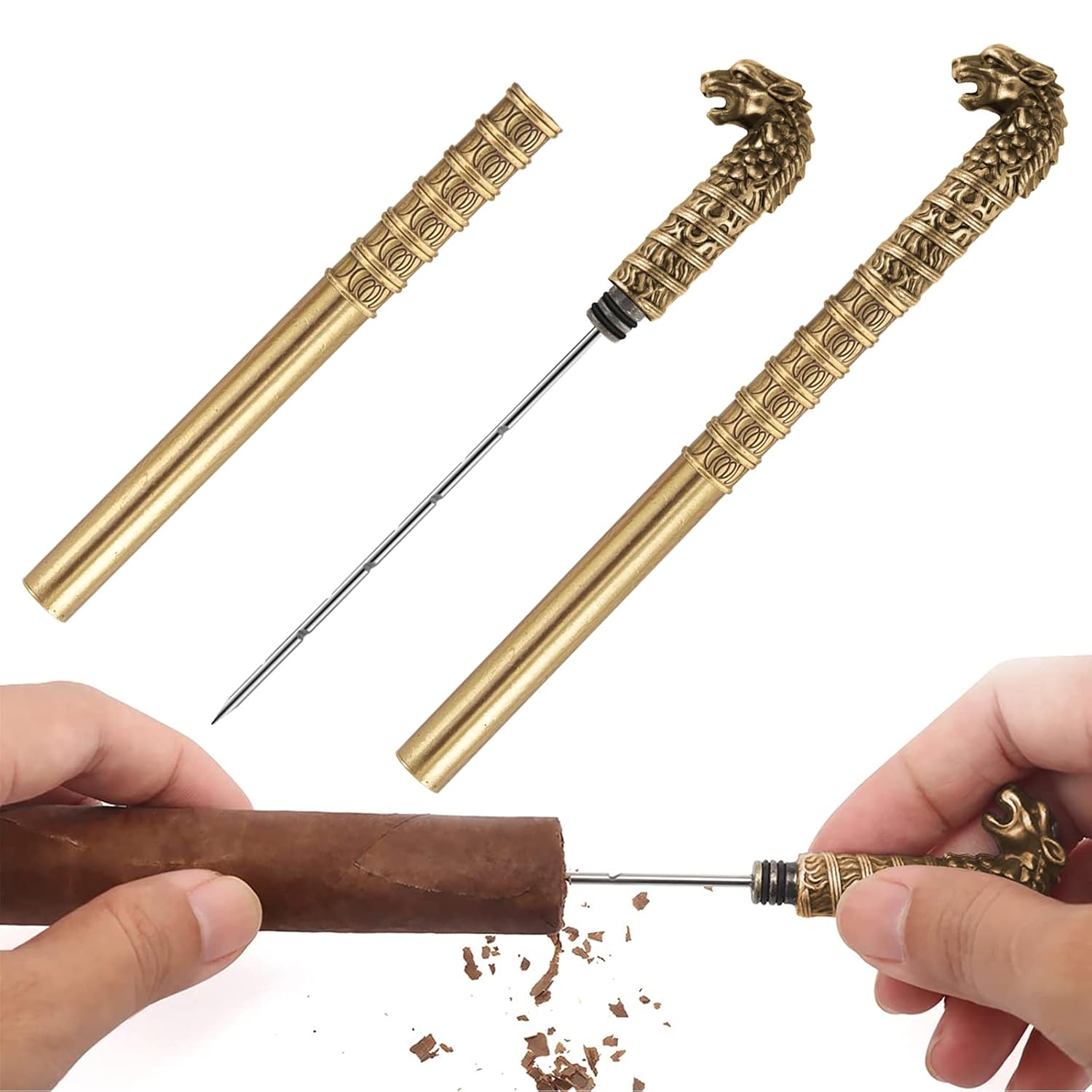 Buy now Scotte Vintage Cigar Draw Enhancer Tool - Stainless Steel Precision Needle for All Size Cigars at indiglob india