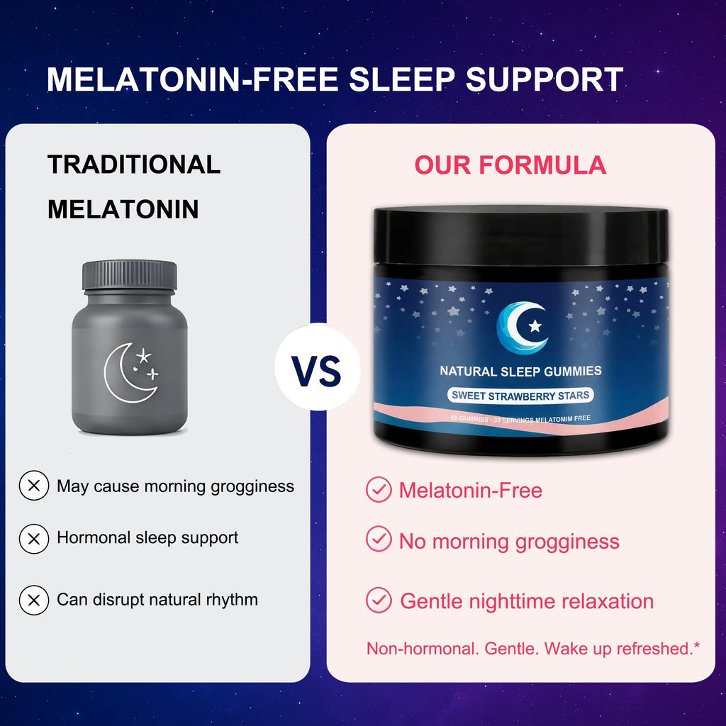 ZAYMAN Melatonin Free Sleep Gummies for Adults, Natural Sleep Aid, 60 Count