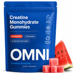 Omni Creatine Monohydrate Gummies for Women & Men, Convenient & Easy to Take, Great Tasting Watermelon Flavor, 1g per Gummy, Low Sugar, Watermelon Flavor