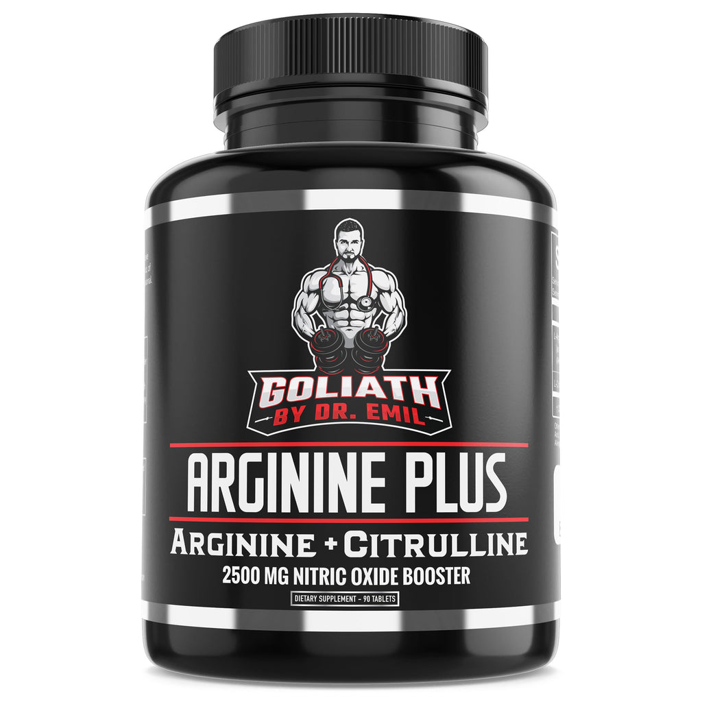 Dr. Emil's L-Arginine & L-Citrulline Malate, Nitric Oxide Boost, 90 Tablets | High-Dose Formula to Support Healthy Blood Flow, Circulation, Endurance, and Intense Workout Pump Support, L Citruline Malate