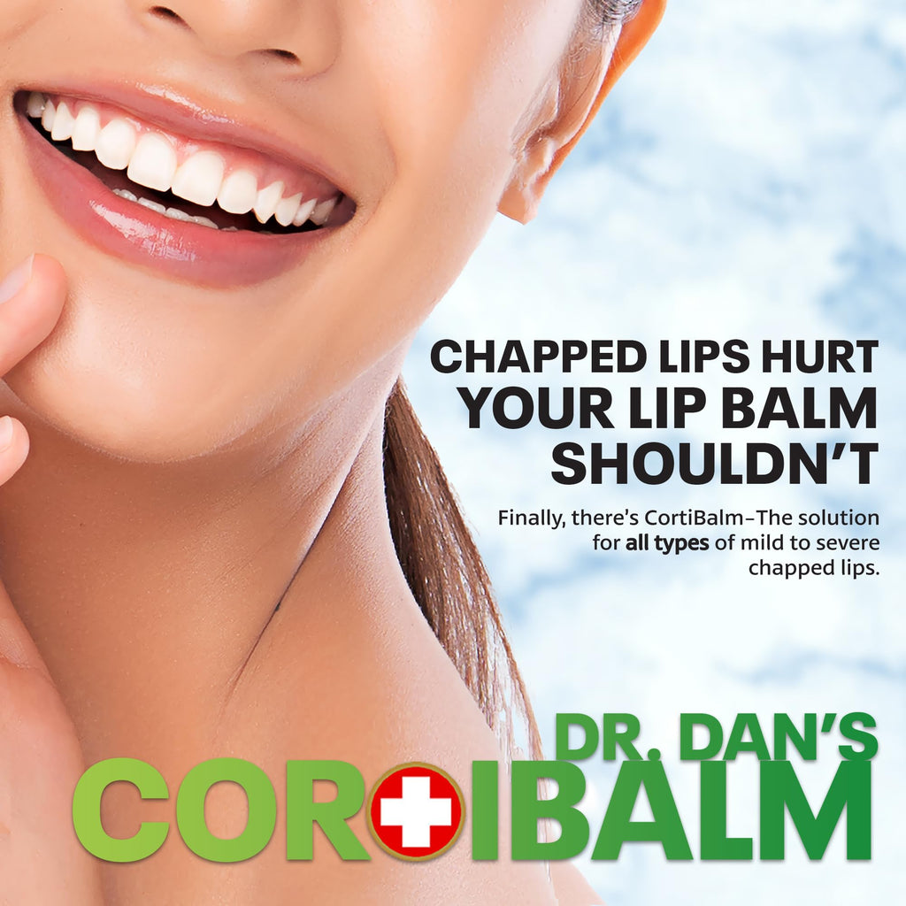 Dr. Dan's Cortibalm Healing Lip Balm Jar for Severely Chapped Lips, 3-Pack