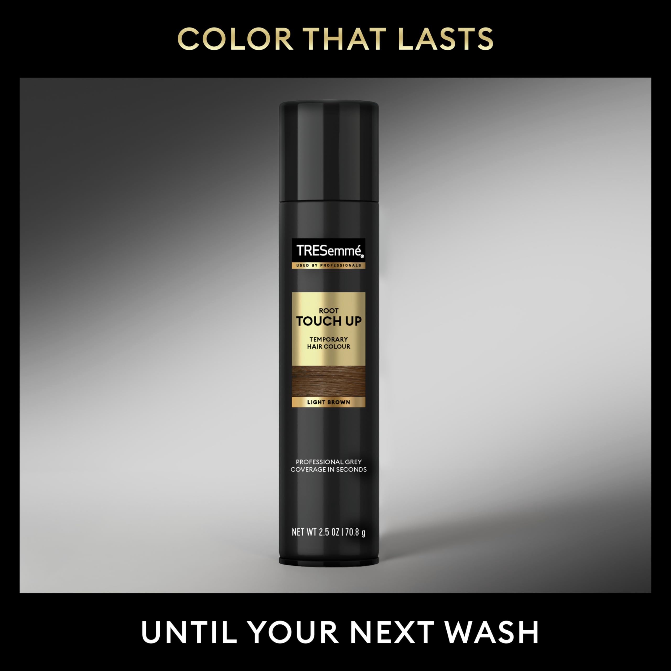TRESemmé Root Touch-Up, Light Brown Hair Temporary Hair Color, Ammonia-free, Peroxide-free Root Cover Up Spray 2.5 oz | Light Brown Hair Ammonia-free, Peroxide-free Root Cover Up Spray