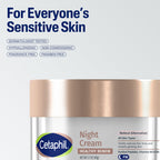 Cetaphil Healthy Renew Night Face Cream, Anti-Wrinkle, Peptides, 1.7 oz | Skin Tightening, Wrinkle Repair, Retinol Alternative, Fragrance Free, Sensitive Skin, Firming Peptide Night Cream For Women