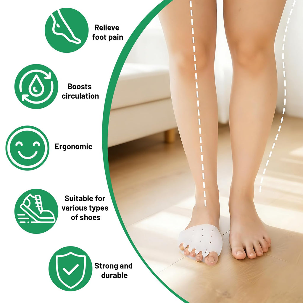 Hygear Silicone Toe Separators For Women & Men,Toe Spacers For Overlapping Toes, Foot Pain Relief for Bunions, Hammer Toe & Plantar Fasciitis, Comfortable & Breathable, 2-pack Original.
