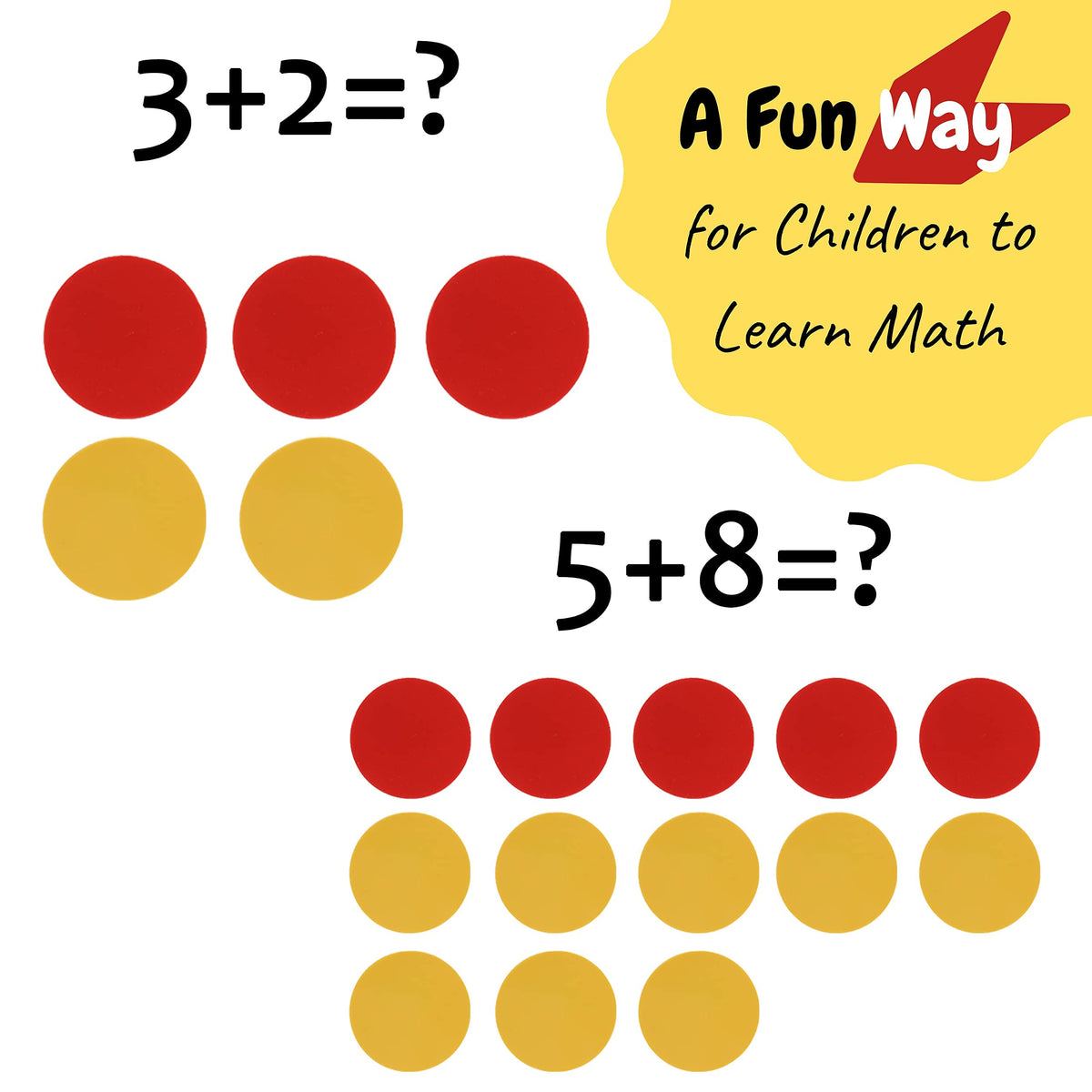 Mr. Pen- Two Color Counters, 100 pcs, Counters for Kids Math, Counters
