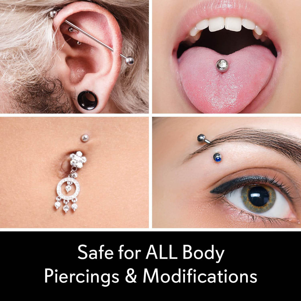 MediCleanse Sterile Saline Piercing Aftercare Fine Mist Spray 7.5 Oz 2 Pack | Promotes Healing For All Body Piercings & Tattoos, All Natural, Preservative Free, No Alcohol, Vegan Friendly, Made in USA